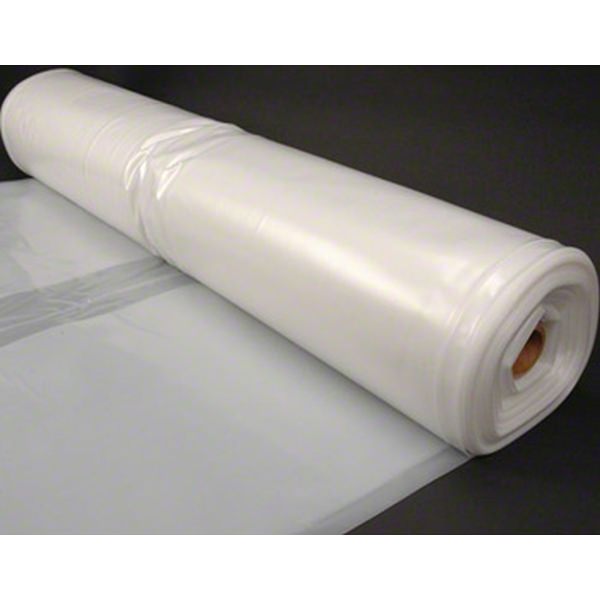 Woven Reinforced Poly Sheeting 20 ft x 100 ft.. Clear